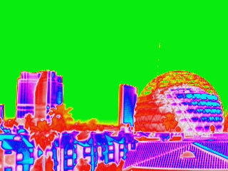 MSG Sphere Las Vegas Black Hot Purple
